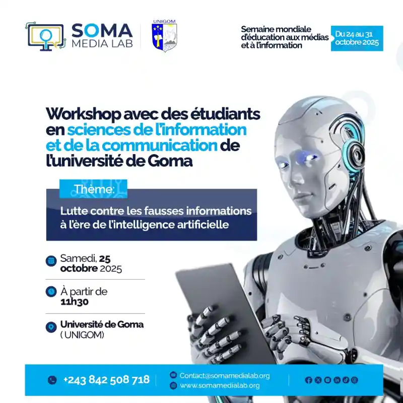 Image Soma Lab Media organise une formation en vérification des informations à l'UNIGOM