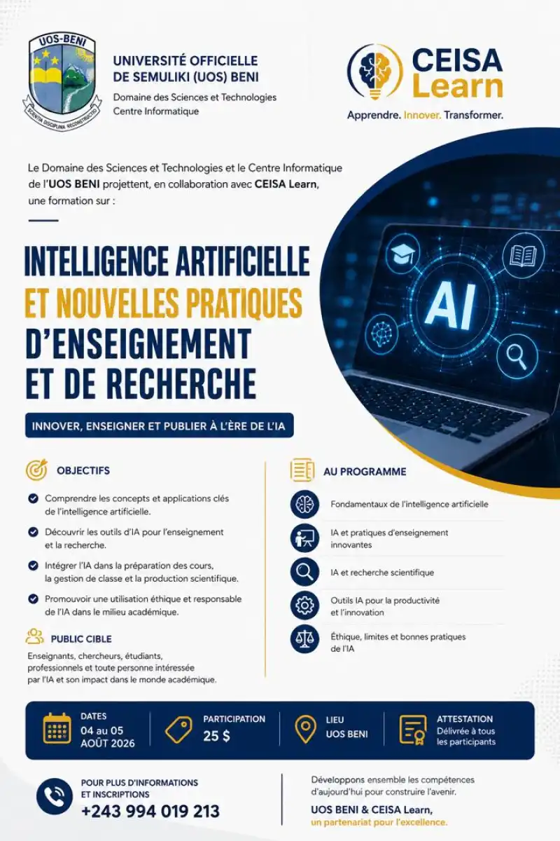 Image Intelligence Artificielle dans l'enseignement universitaire en RDC : Opportunité ou menace