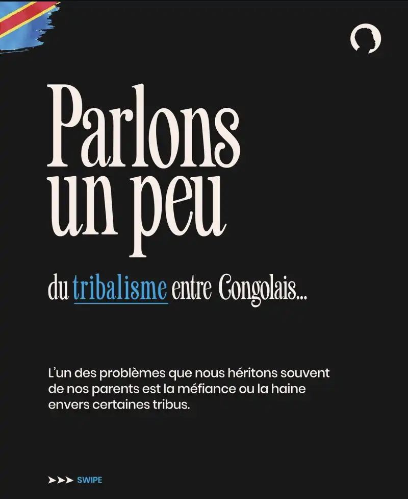 Image Le tribalisme reste un frein à l'unité et au développement du Congo. Trop souvent, nous héritons de préjugés sur certaines tribus sans réellement connaître les personnes concernées. Pourtant, une mauvaise expérience ou une rumeur ne définit pas tout un peuple. Apprenons à juger les individus par leur caractère, leurs valeurs et leurs actions, et non par leur origine tribale La diversité du Congo est une richesse. Faisons-en une force, pas une division.!!!