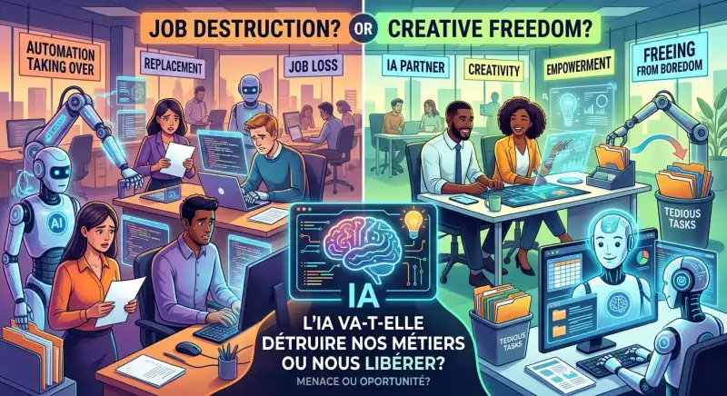 Image L'IA va-t-elle détruire nos métiers ou simplement nous libérer des tâches ennuyeuses ?