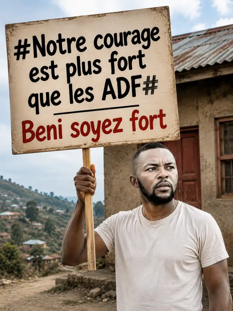 Image Face à la détermination du souverain primaire, aucun pouvoir n'est invincible, aucune rébellion ni aucune forme de terrorisme ne peut triompher. 
Beni, restons debout et soudés derrière nos institutions. Même si le prix de notre engagement est la prison, notre détermination reste intacte. 

Tukuwe na nguvu