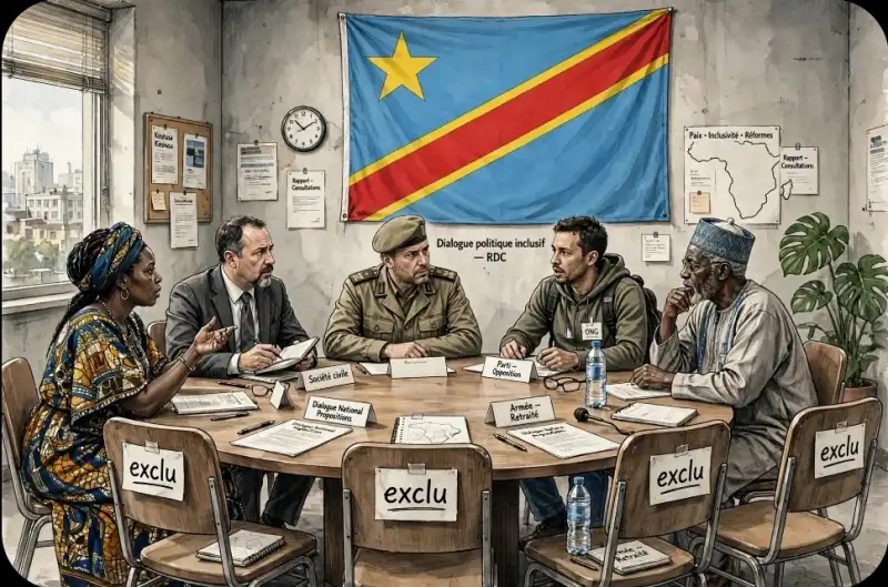 Image Évidemment, il faut exclure le M23-AFC. C'est la logique même. Mais alors, par souci de cohérence, il faudrait aussi penser à exclure tous ces autres experts en gestion de conflits passés, devenus aujourd'hui ministres, sénateurs, députés et hauts fonctionnaires.
​
Vous savez, ceux du fameux gouvernement 1+4, ceux dont les noms décorent si élégamment le rapport Mapping et les rapports des ONG, et ceux qui collectionnent les sanctions internationales comme des médailles, tout en siégeant confortablement dans les institutions.

Parce que sinon, on pourrait croire que ce dialogue n'est qu'une petite séance de règlement de comptes entre amis, ou un casting discret pour le prochain gouvernement. Et si on a vraiment le courage d'aborder les questions qui fâchent, autant inviter tout le monde. Ou n'inviter personne.